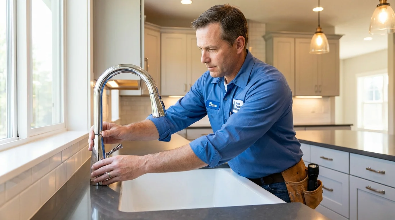 Kitchen faucet installation by Johns Plumbing LLC in Dumas
